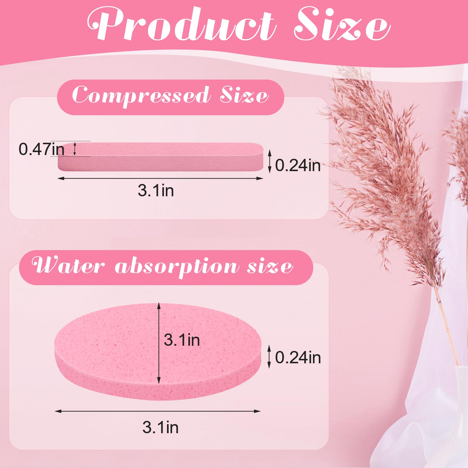 Luxiv éponge comprimée visage, absorption rapide, idéale pour le démaquillage en douceur.