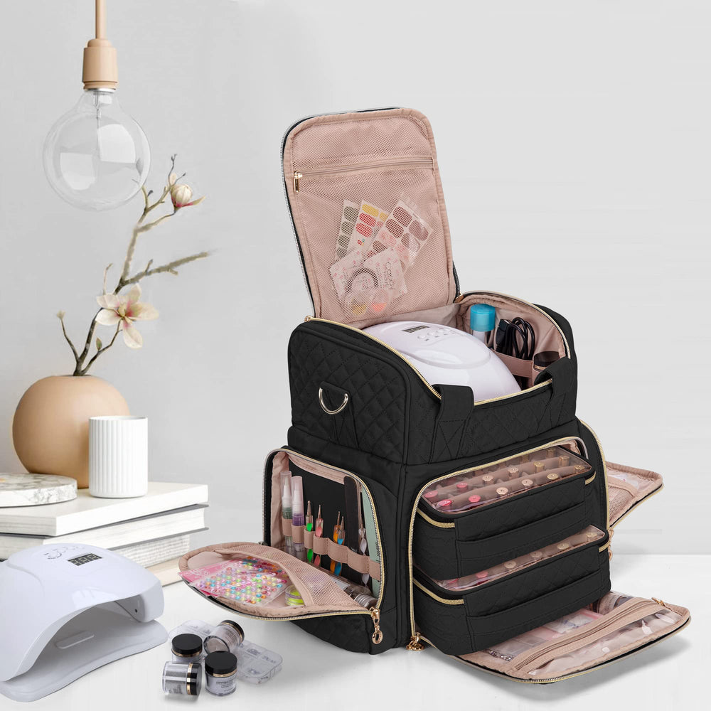 Design portable avec poignées et bretelle pour voyage.