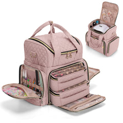 LUXJA Organisateur Vernis 48 bouteilles et lampe pour rangement élégant.