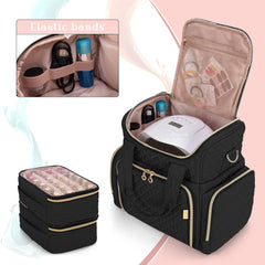 Section haute du LUXJA avec maillage et bandes elastiques pour seche-ongles.