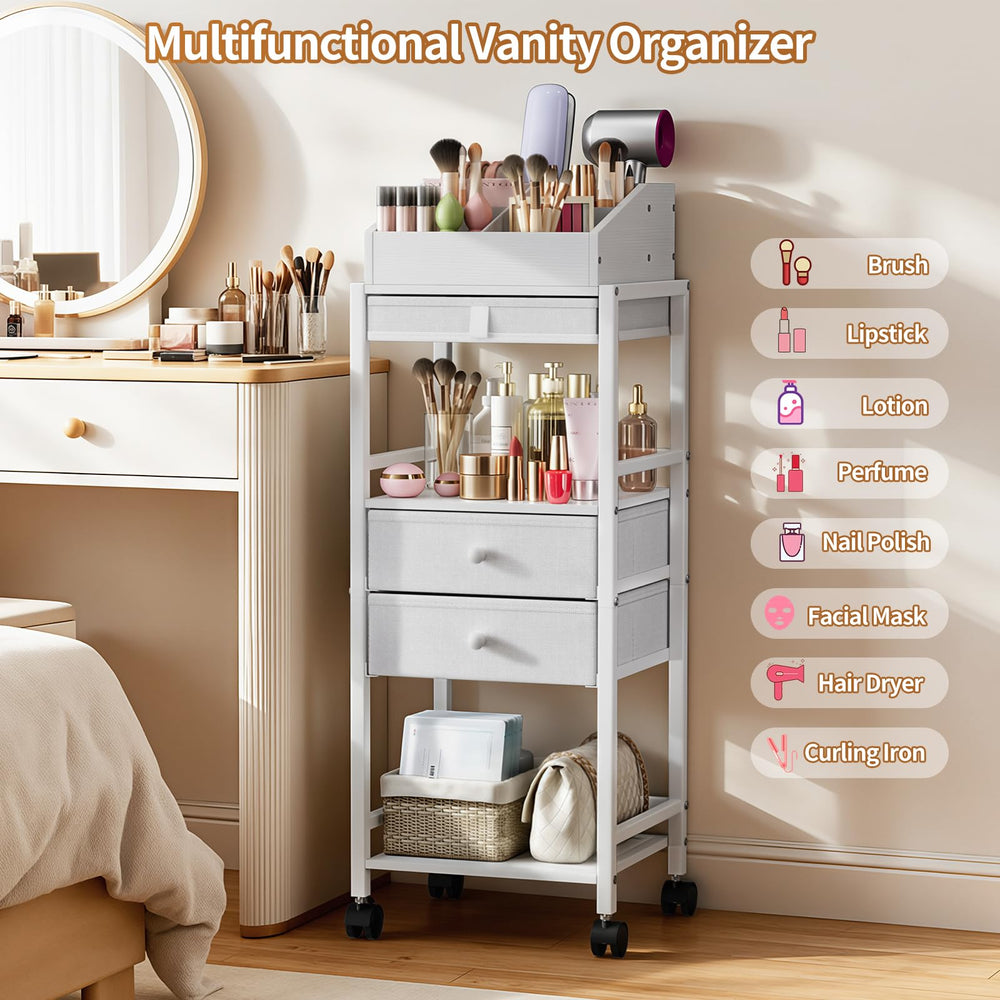 Luxspire chariot-design-blanc-moderne: intégration élégante dans la salle de bains