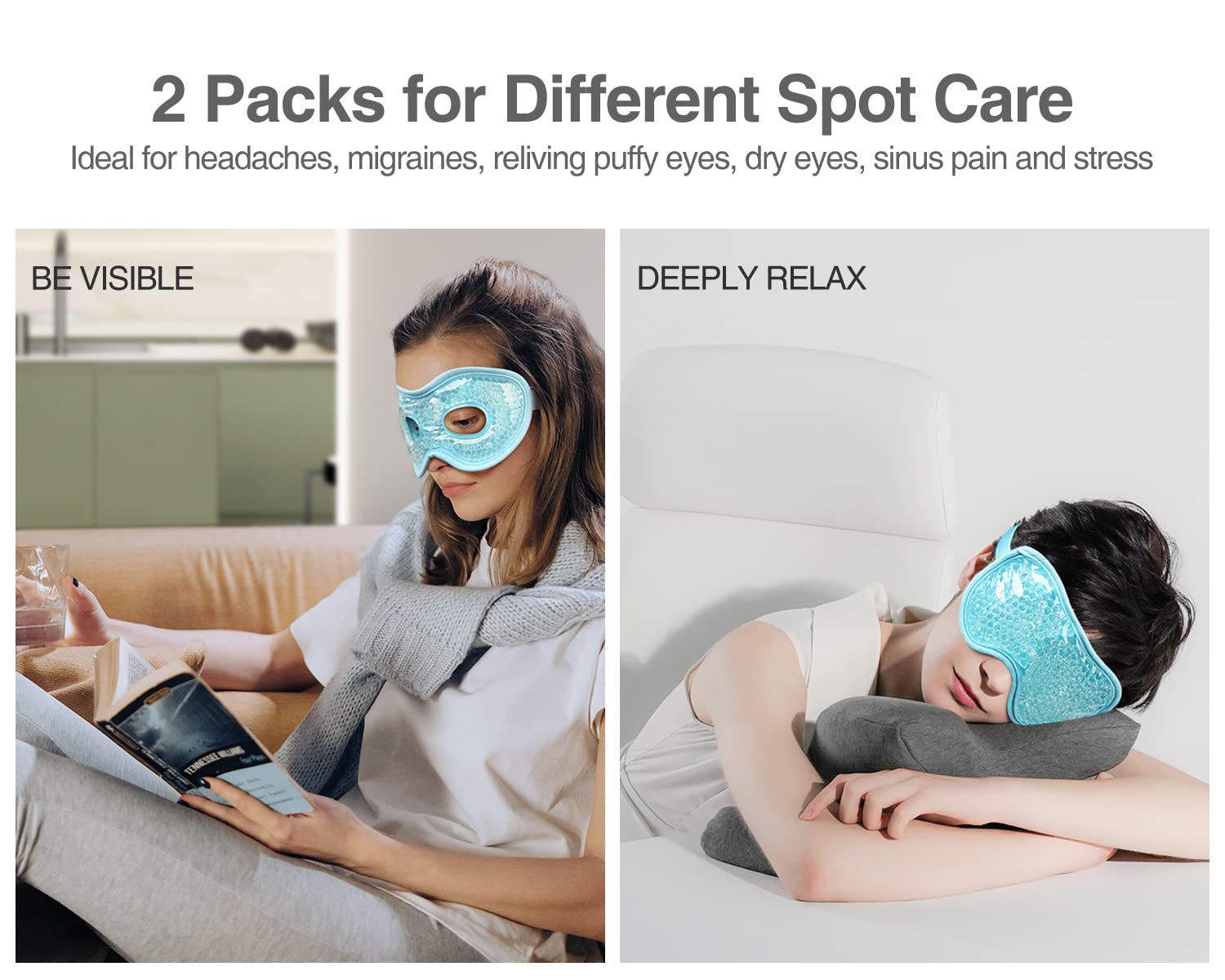 Ensemble de deux masques Luxtude, parfait pour partager et varier les usages.