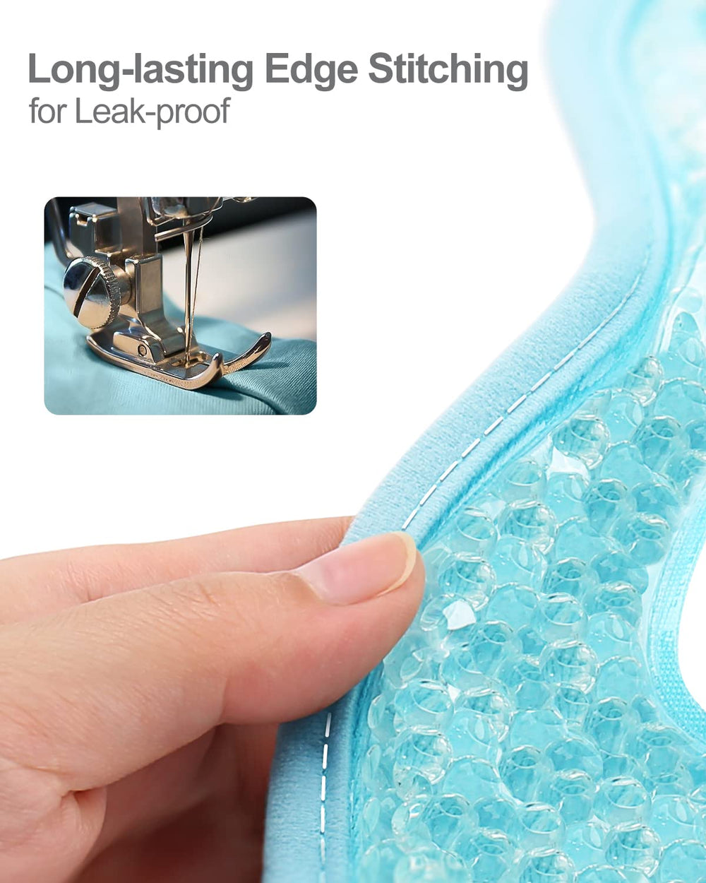 Luxtude masque avec perles de gel inodores, thérapie chaude et froide réutilisable.