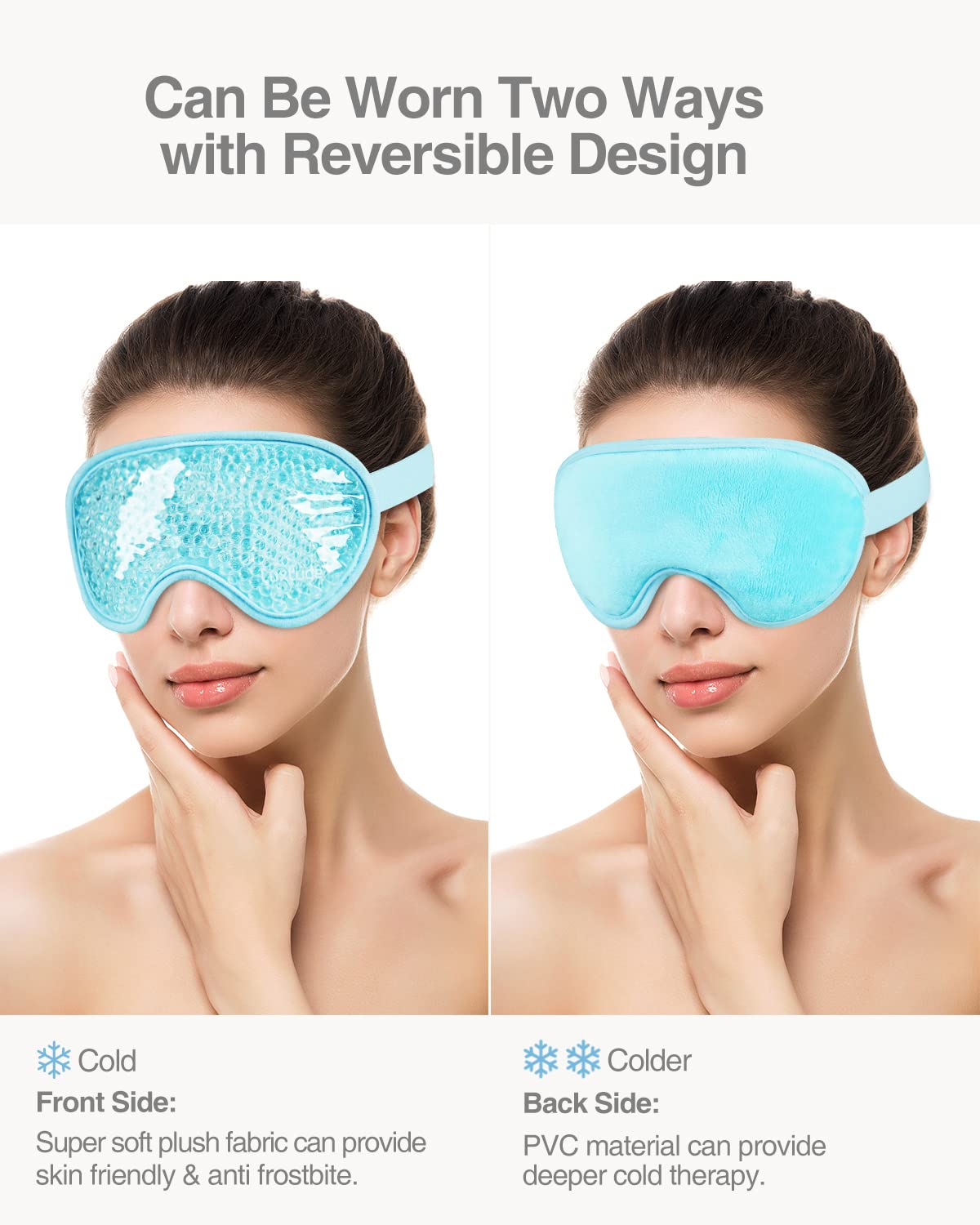 Luxtude masque yeux idéal avant le coucher pour détendre et améliorer le repos.