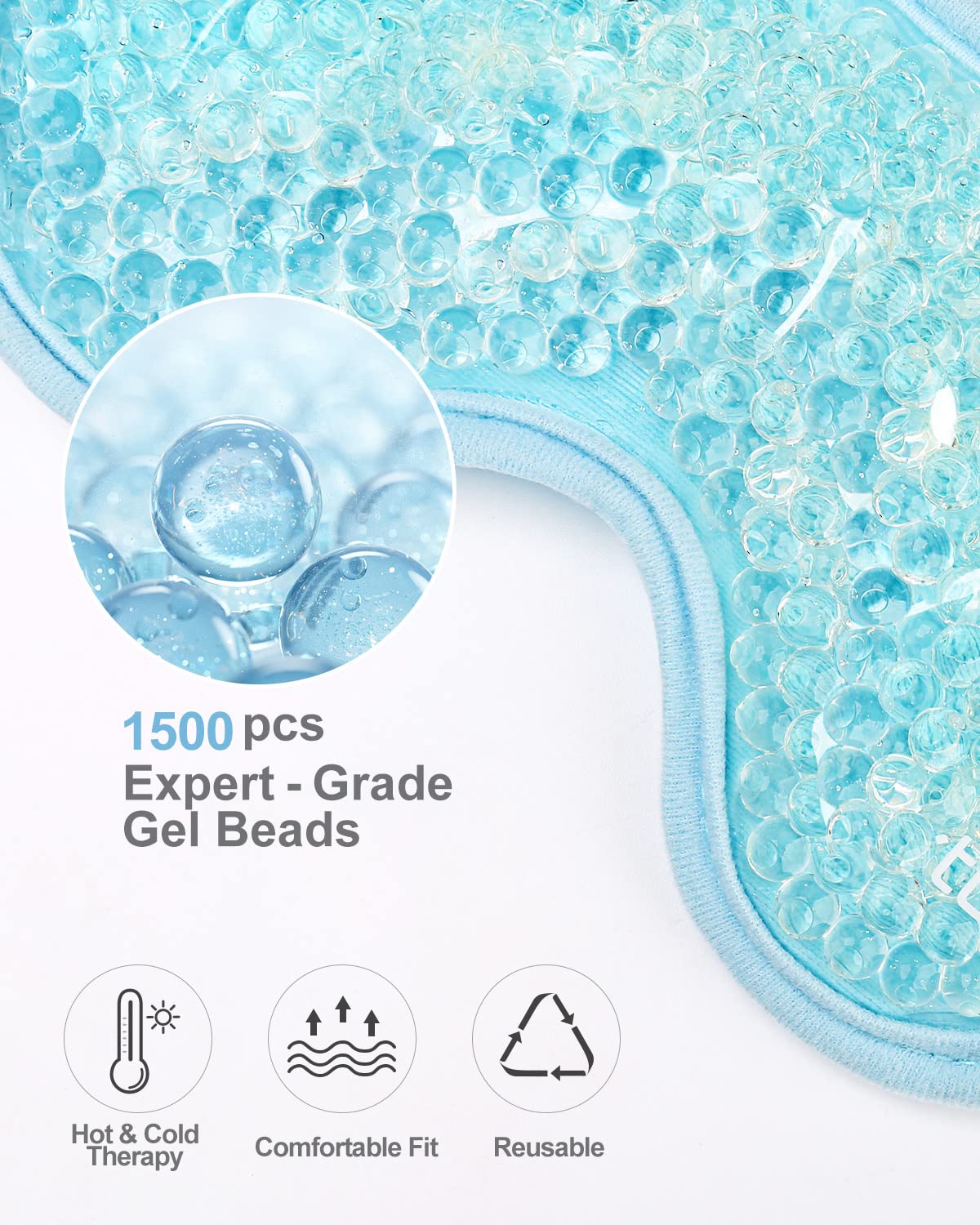 Luxtude masque yeux réglable: sangle élastique et velcro pour toutes les têtes.