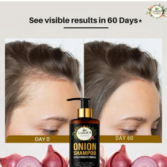 Luxura Sciences Shampooing à l'oignon – démêlage facilité pour cheveux soyeux.