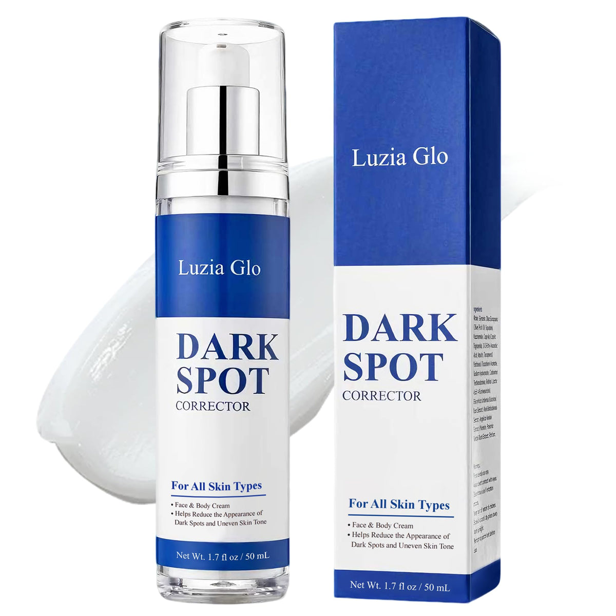 Luzia Glo – crème éclaircissante visage et corps, teint plus uniforme après application.