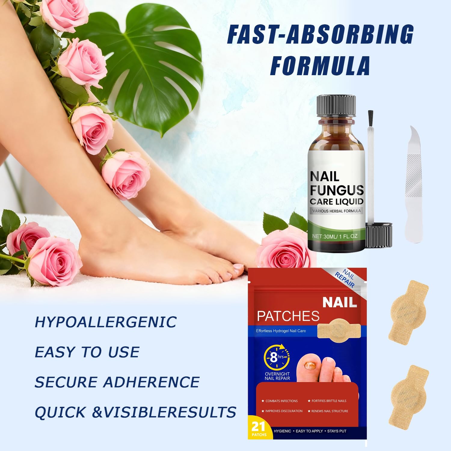 Pansement Lvjonya illuminateur pour ongles — texture améliorée attendue.