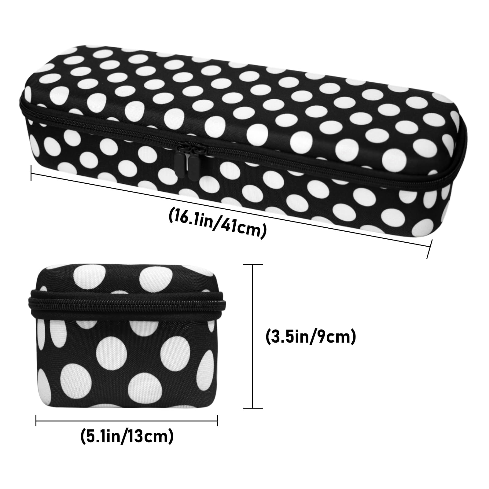 LVKAYCE étui design vintage à pois, élégant pour vos voyages.