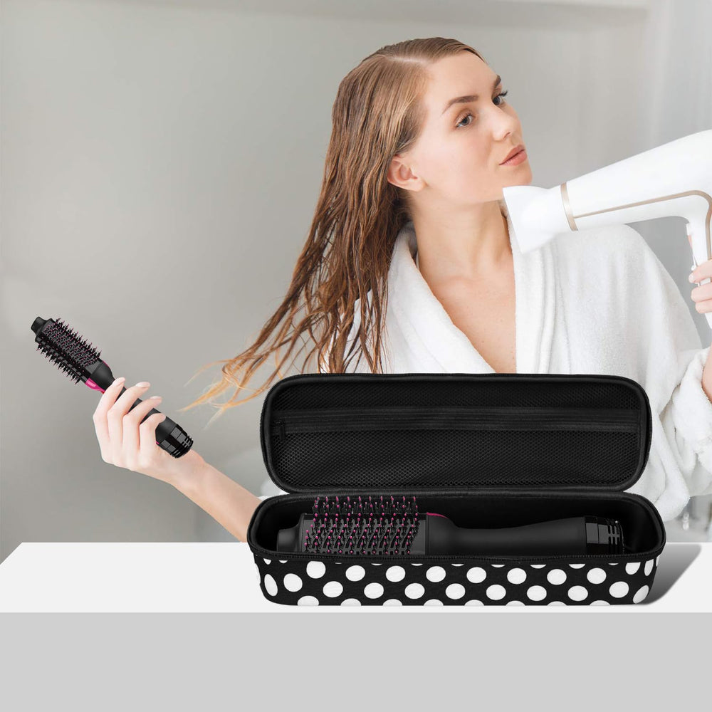 LVKAYCE étui avec rangement interne pour accessoires brosse seche-cheveux.