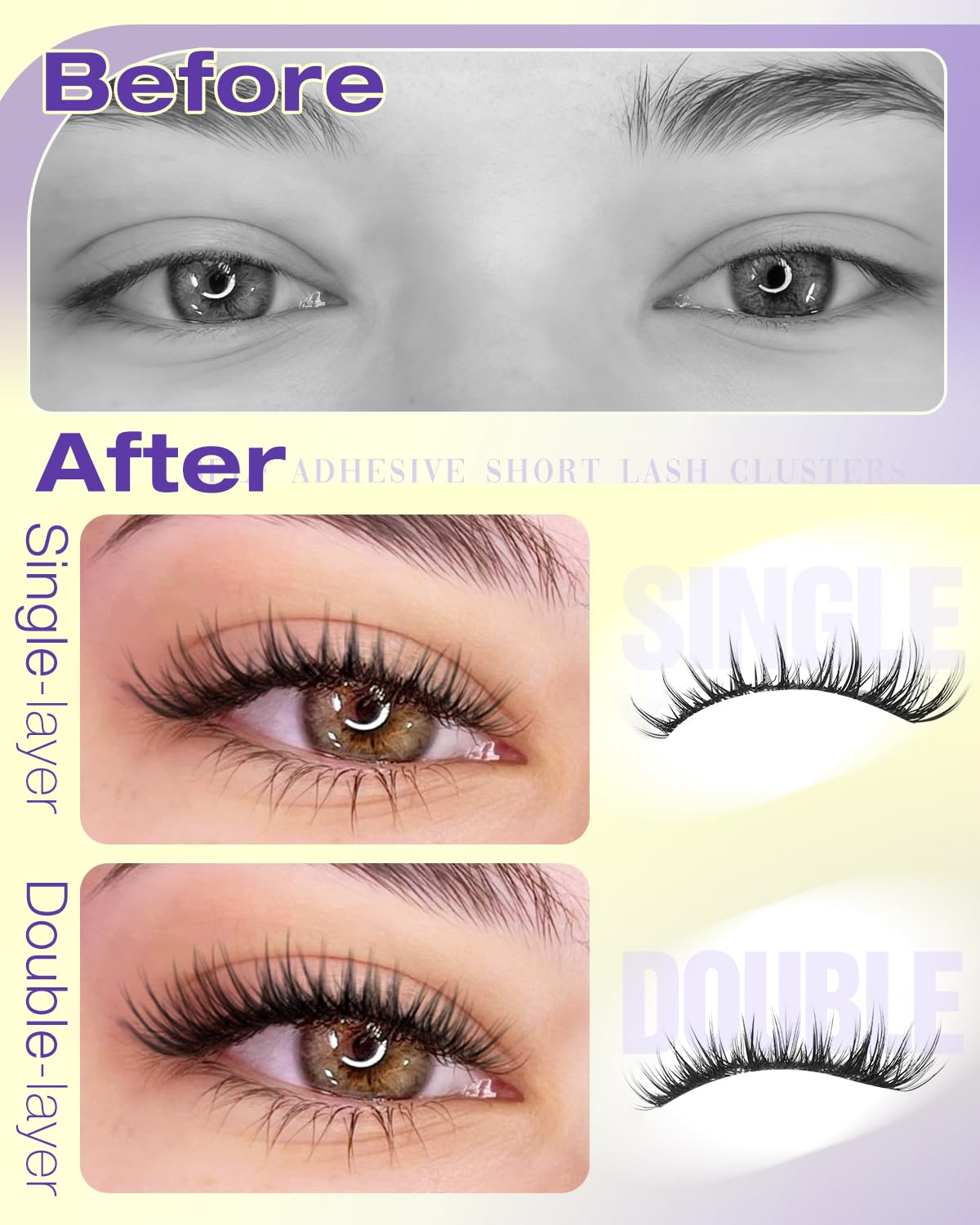 Lvmixwig cils manga pointe double: regard expressif et naturel