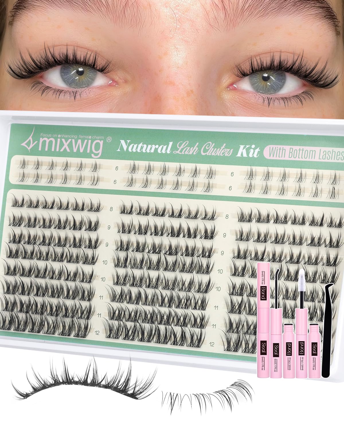 Kit cils-naturels Lvmixwig: ensemble complet pour un regard naturel sans effort.