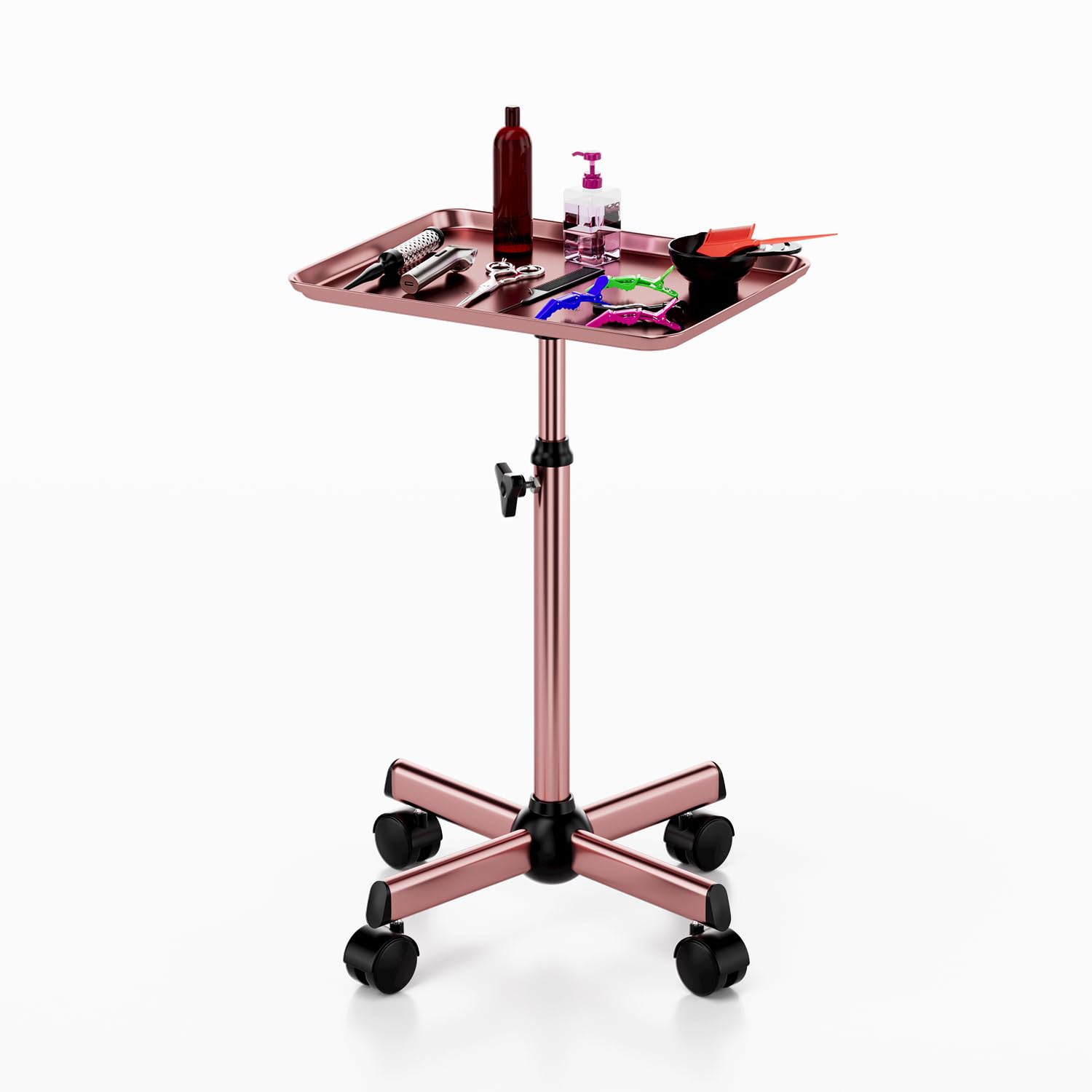 LWADALN montage-simple-plateau-roulant-rose-dore: installation rapide et sans effort.