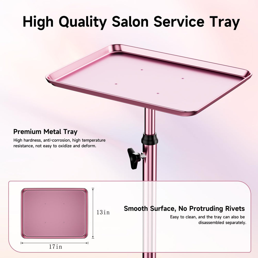 LWADALN plateau de soin rose, surface stable pour outils et produits