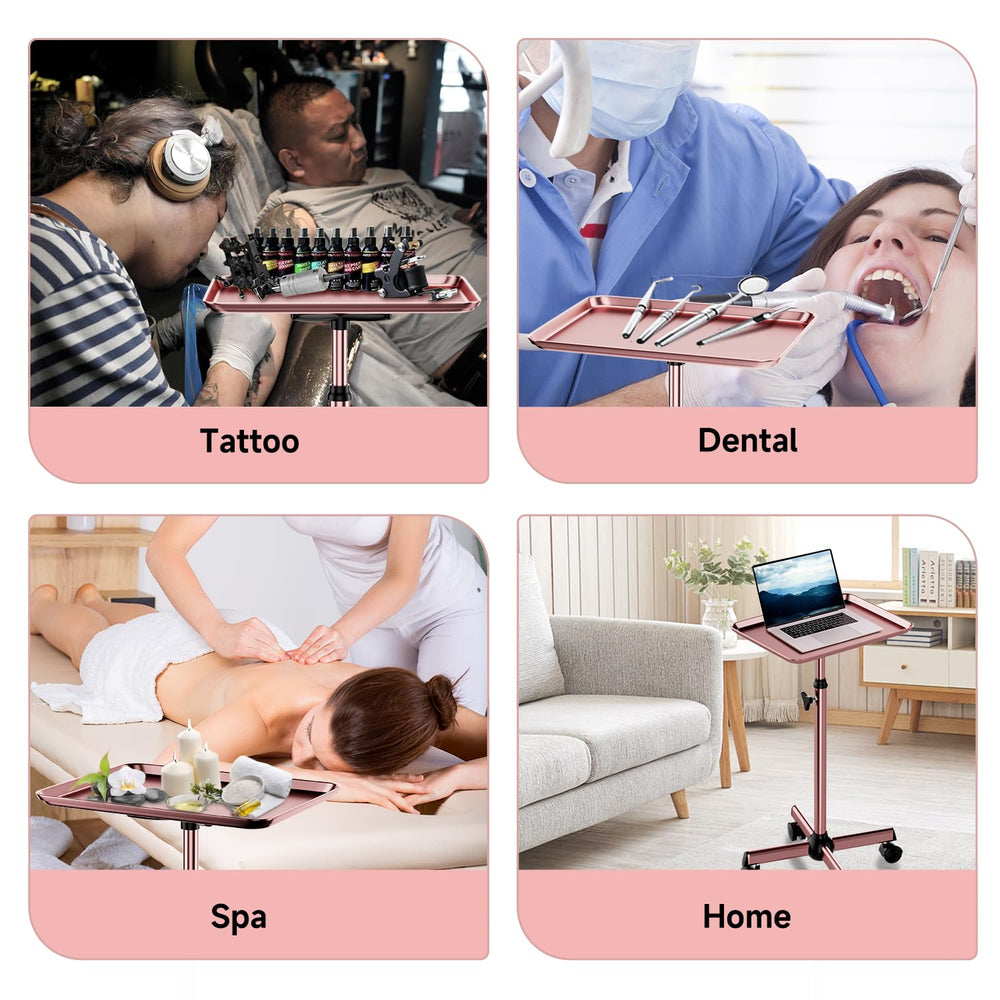 LWADALN tray-beaute-roulant-rose-dore: parfait pour déployer les produits de soin.
