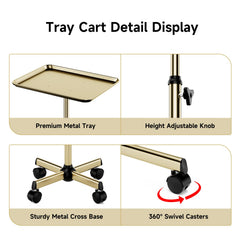 LWADALN Tray salon roues 360 pour déplacement fluide