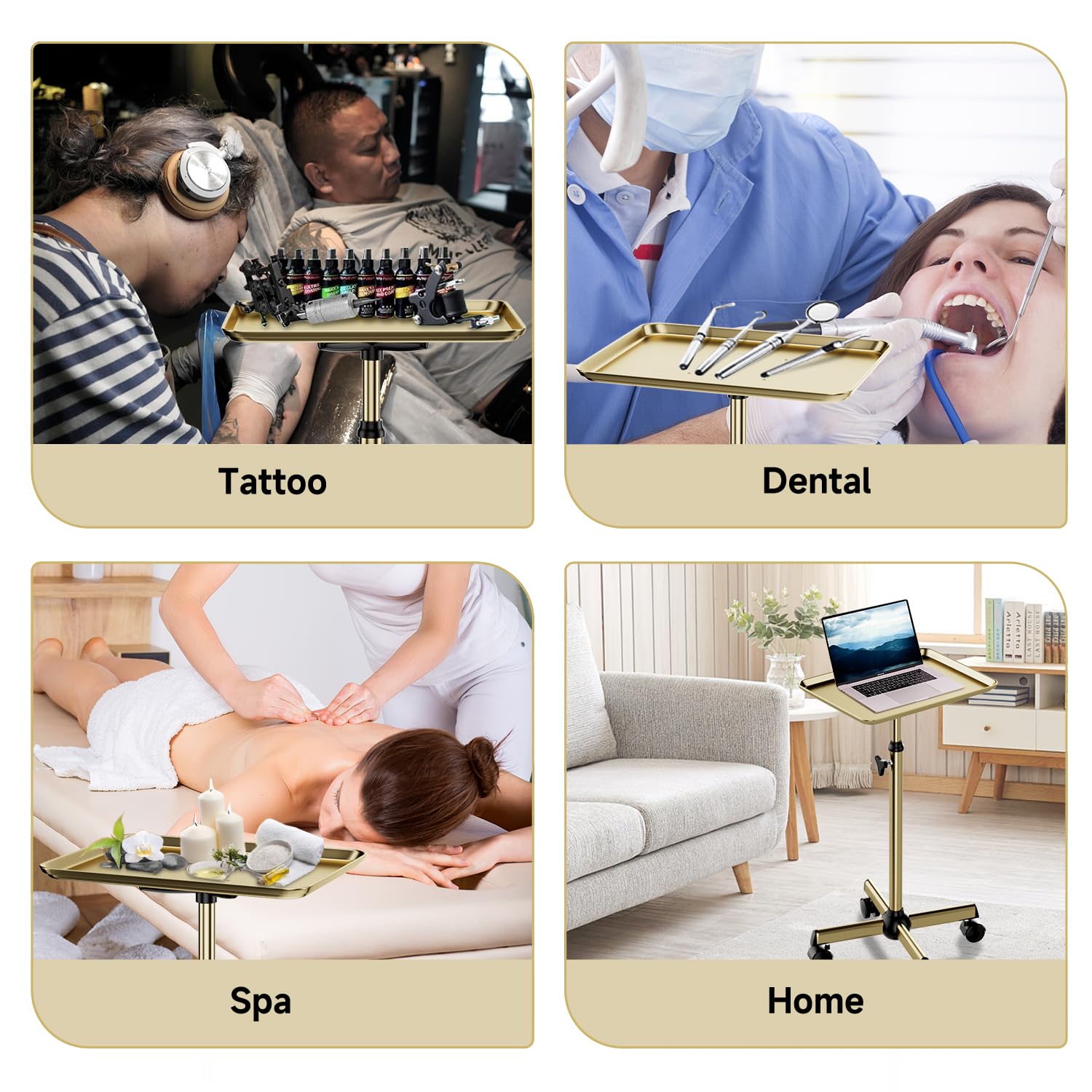 LWADALN Tray salon utilisable en salons, spas et cabinets professionnels