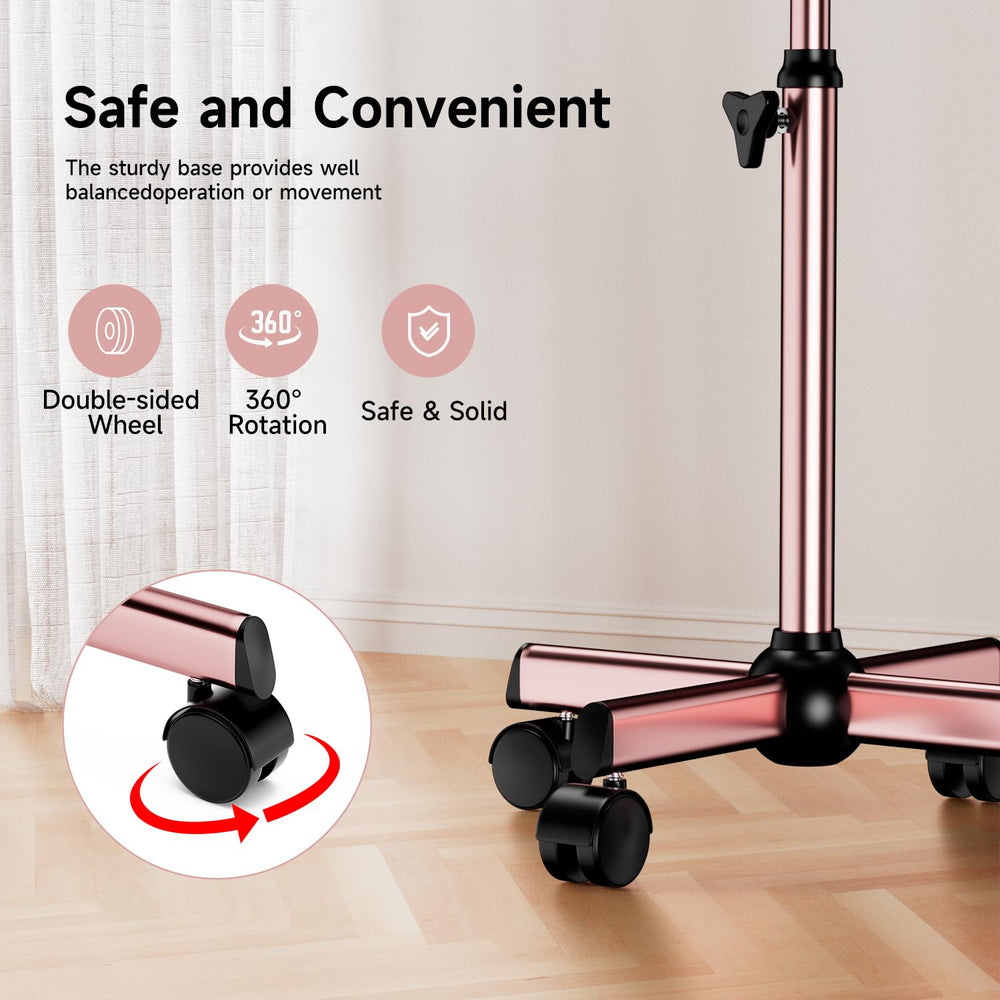 LWADALN tray-spa-roulant-rose-dore: solution mobile pour services spa.