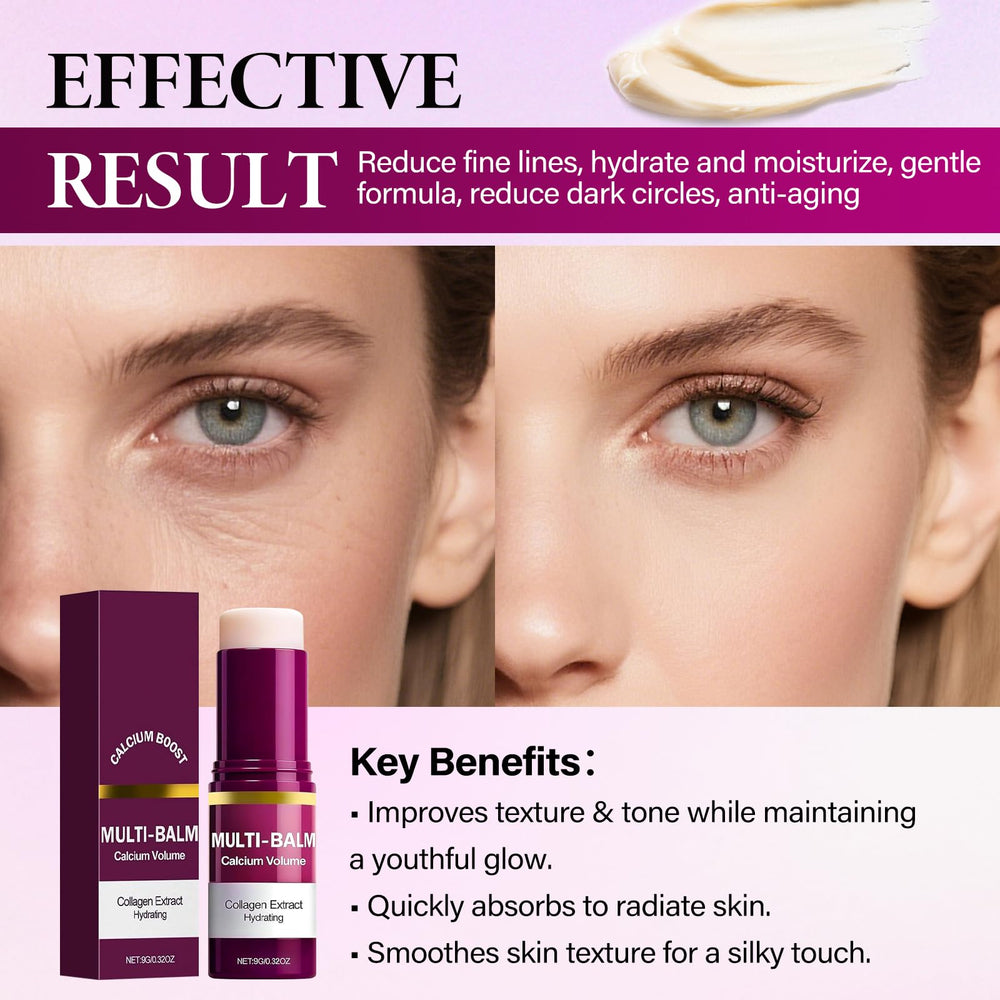 Calcium Multi Balm Stick de LWei Blvef, finition légère et lumineuse.