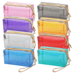 Lyellfe ensemble huit sacs cosmétiques imperméables avec anse dorée, pratique pour voyage et organisation.