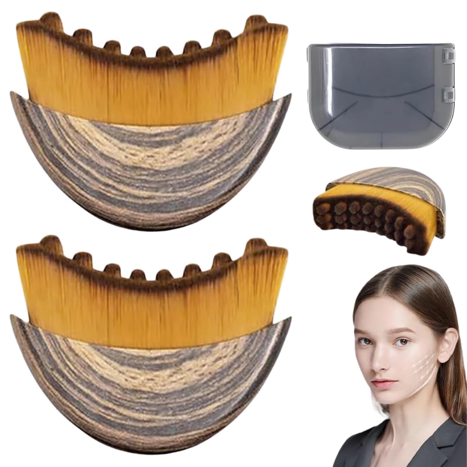 2PCS Brosse Contour Visage lymphatique – massage précis et ergonomique