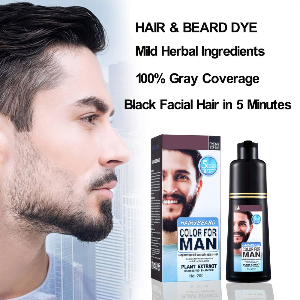 lymznus barbe gris couverture montre une barbe plus uniforme après utilisation.