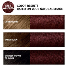 Gray hair coverage in minutes with long-lasting wine red shade
