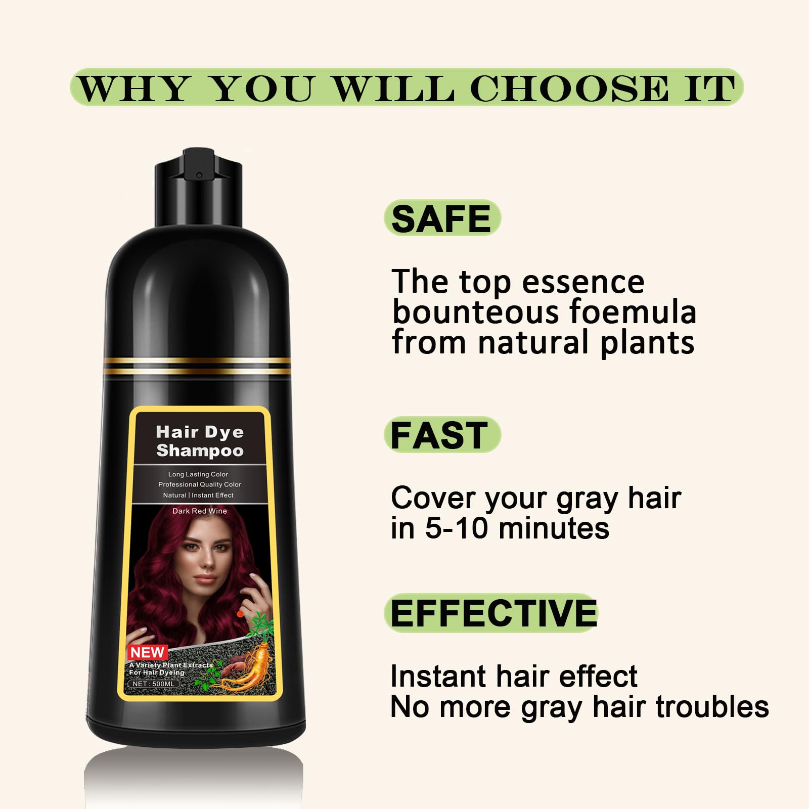 Herbal formula with wild ginseng and sesame soothes scalp