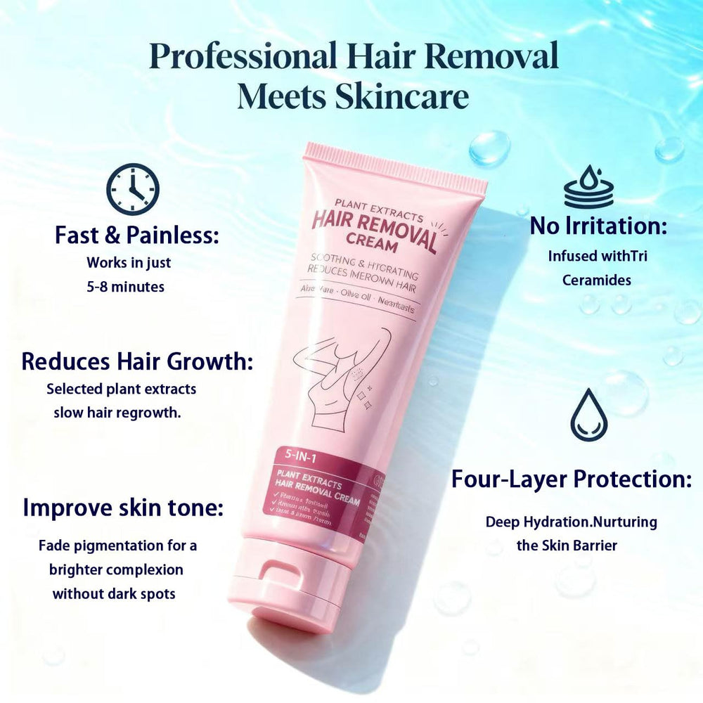 Lynepa cream being spread evenly on skin for effective removal