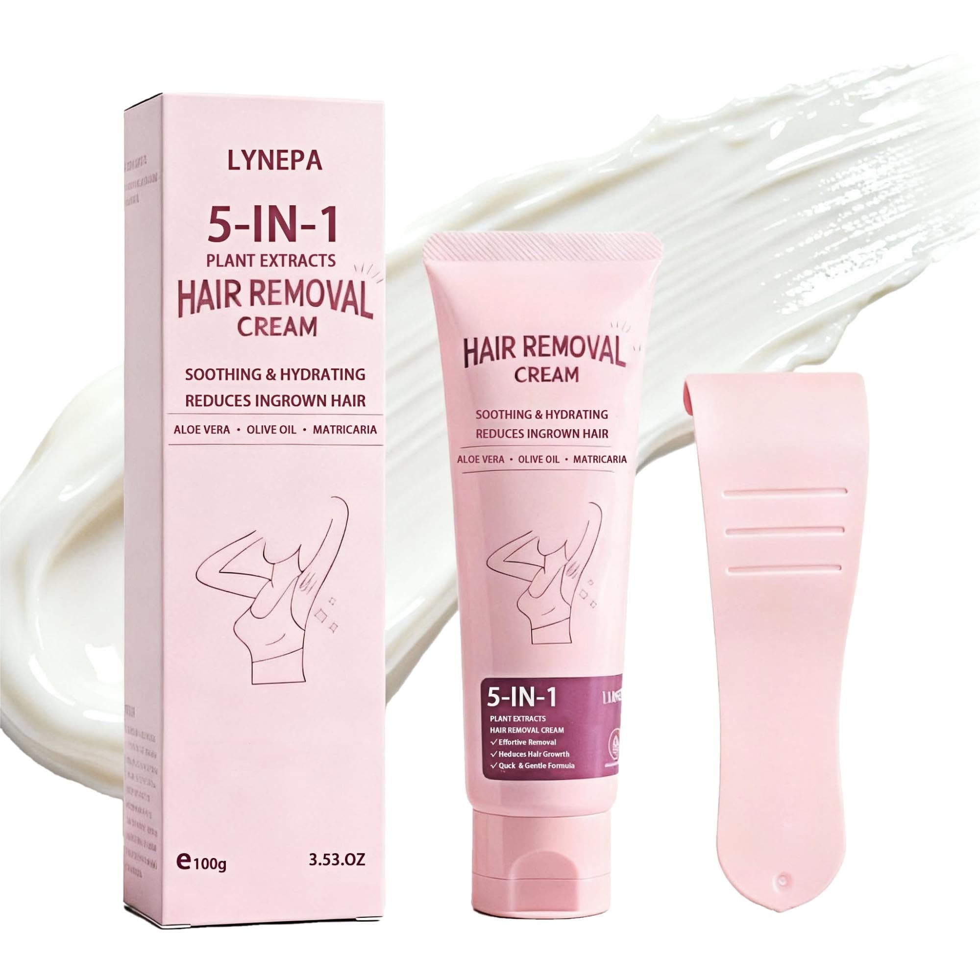 Lynepa full body hair removal cream tube ready for at-home use and smooth skin