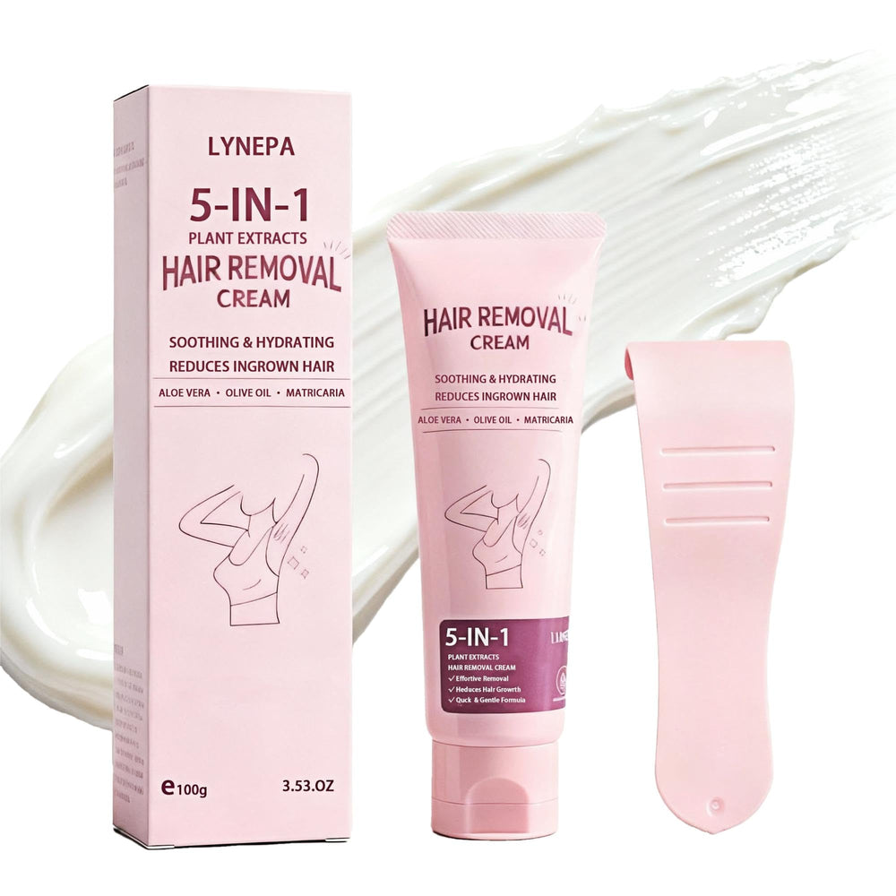 Lynepa full body hair removal cream tube ready for at-home use and smooth skin