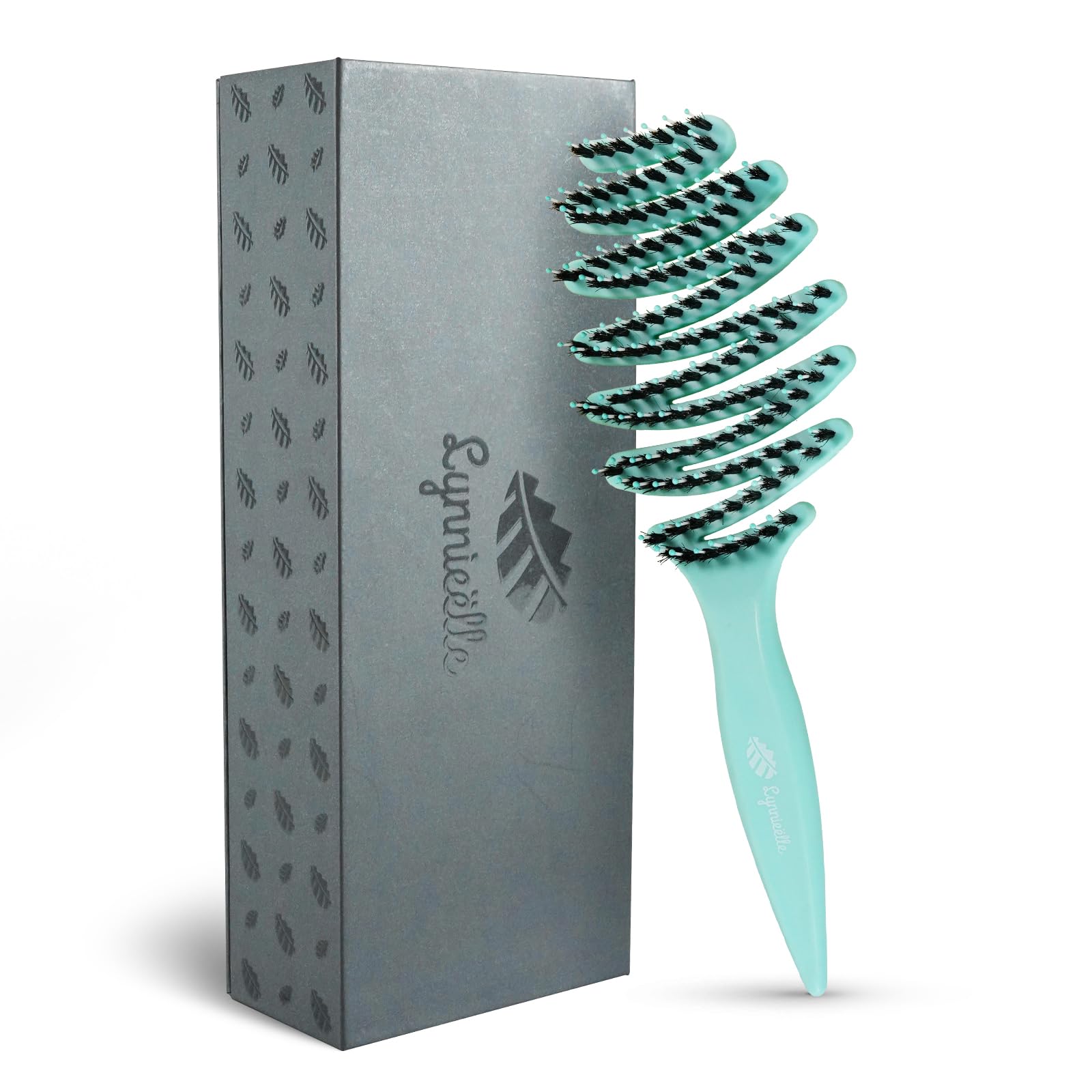 Brosse Lynnieëlle pour cheveux bois et nylon, démêlage en douceur.