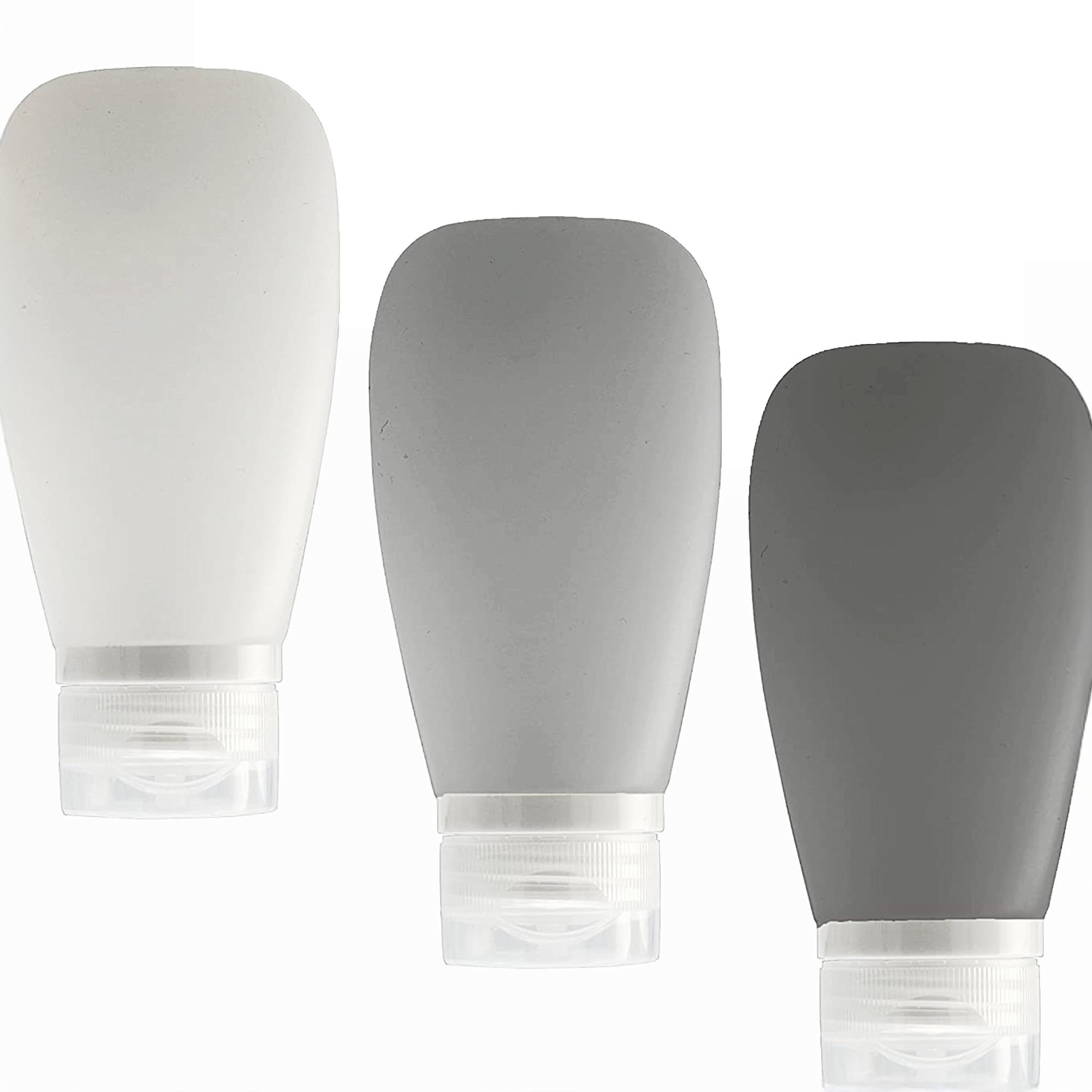 Bouteilles LYOB de voyage en silicone 90 ml, étanches et faciles à remplir.