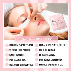 Lyon Lash patches gel adherences optimales restent en place pendant le soin.
