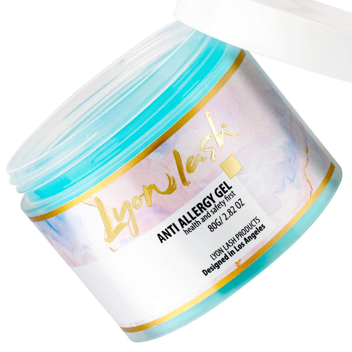 Lyon Lash Gel anti-allergie, bocal fermé capturant les fumées.