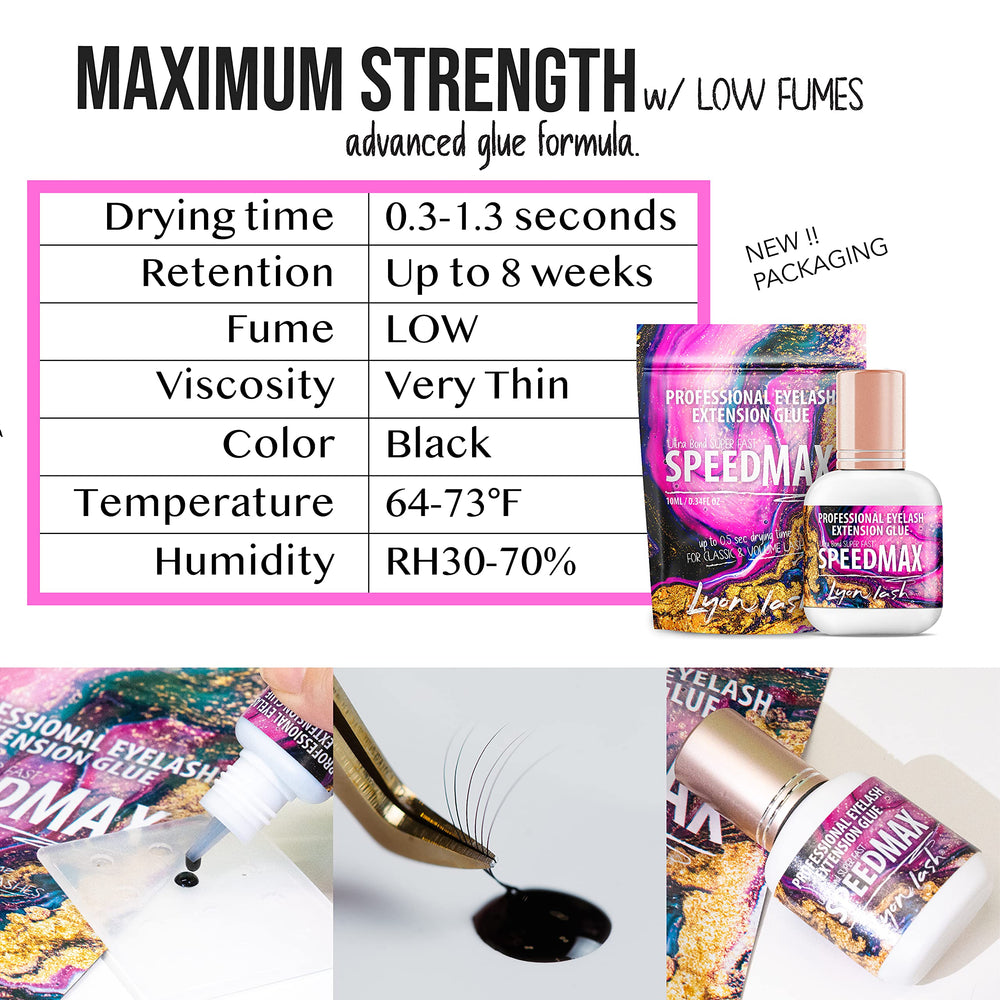 Lyon Lash SPEEDMAX Emballage 10 ml, format pro pratique.