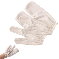 Gants Lyreh en soie brute – aperçu de l’ensemble pour exfolier en douceur.