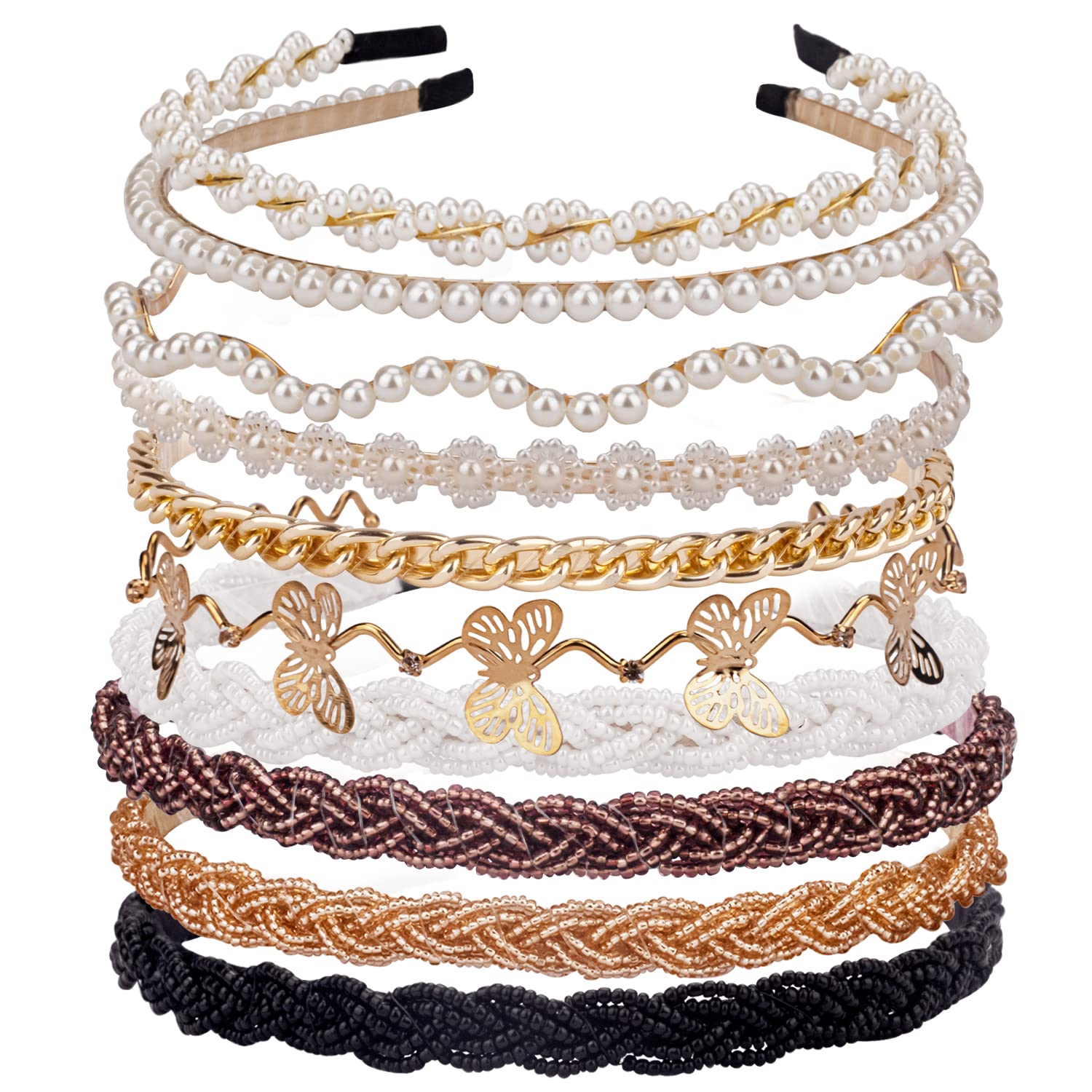 LYroo bandeau cheveux perles, look chic et confortable pour toutes les occasions.