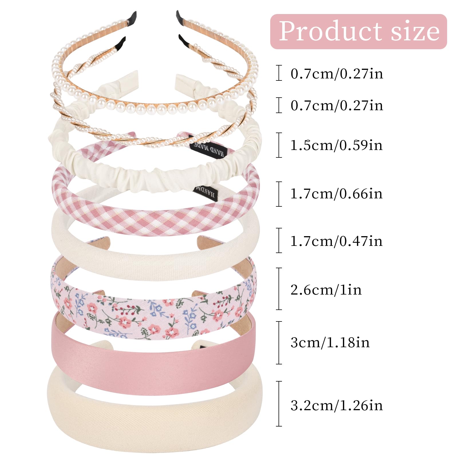LYroo bandeau fin rose pâle; léger et discret pour compléter chaque coiffure.