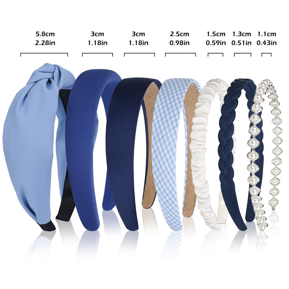 LYroo bandes-cheveux bleu fines, discrètes et adaptées à tous les looks.