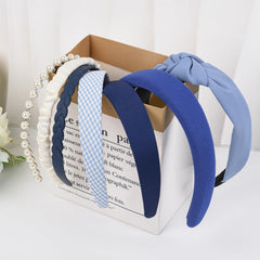 LYroo bandes-cheveux bleu larges, soutien confortable et tenue stable même lors d'activités.