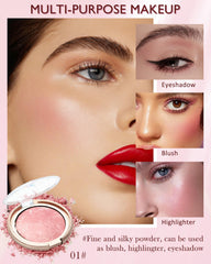 LYSdefeu blush poudre cuite crèmeuse — texture satinée qui se fond facilement pour un fini doux.