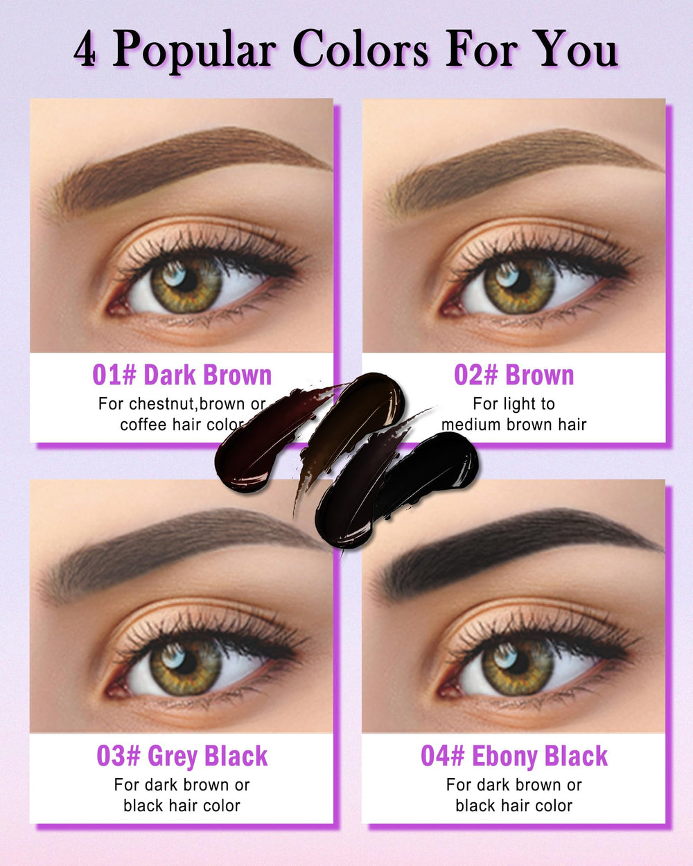 LYSdefeu coloration sourcils – résistance à l’eau et teinte progressive.