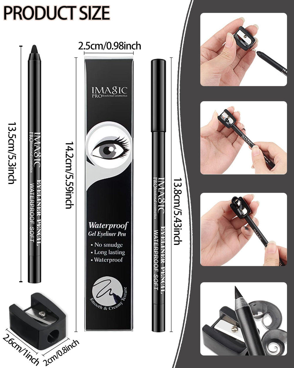 LYSdefeu eyeliner gel noir application facile pour un regard rapide.