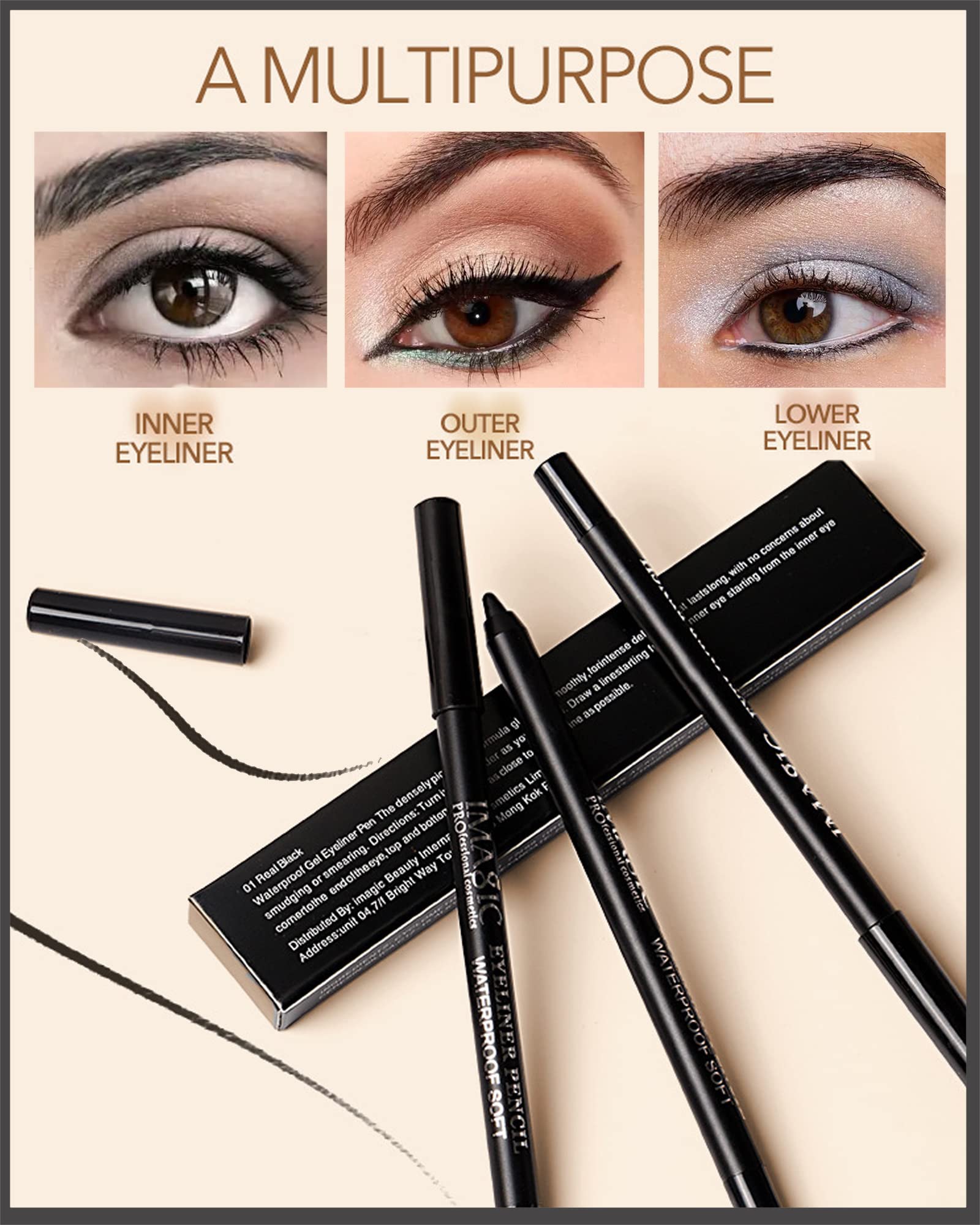 LYSdefeu eyeliner gel noir portable pour accompagner vos déplacements.