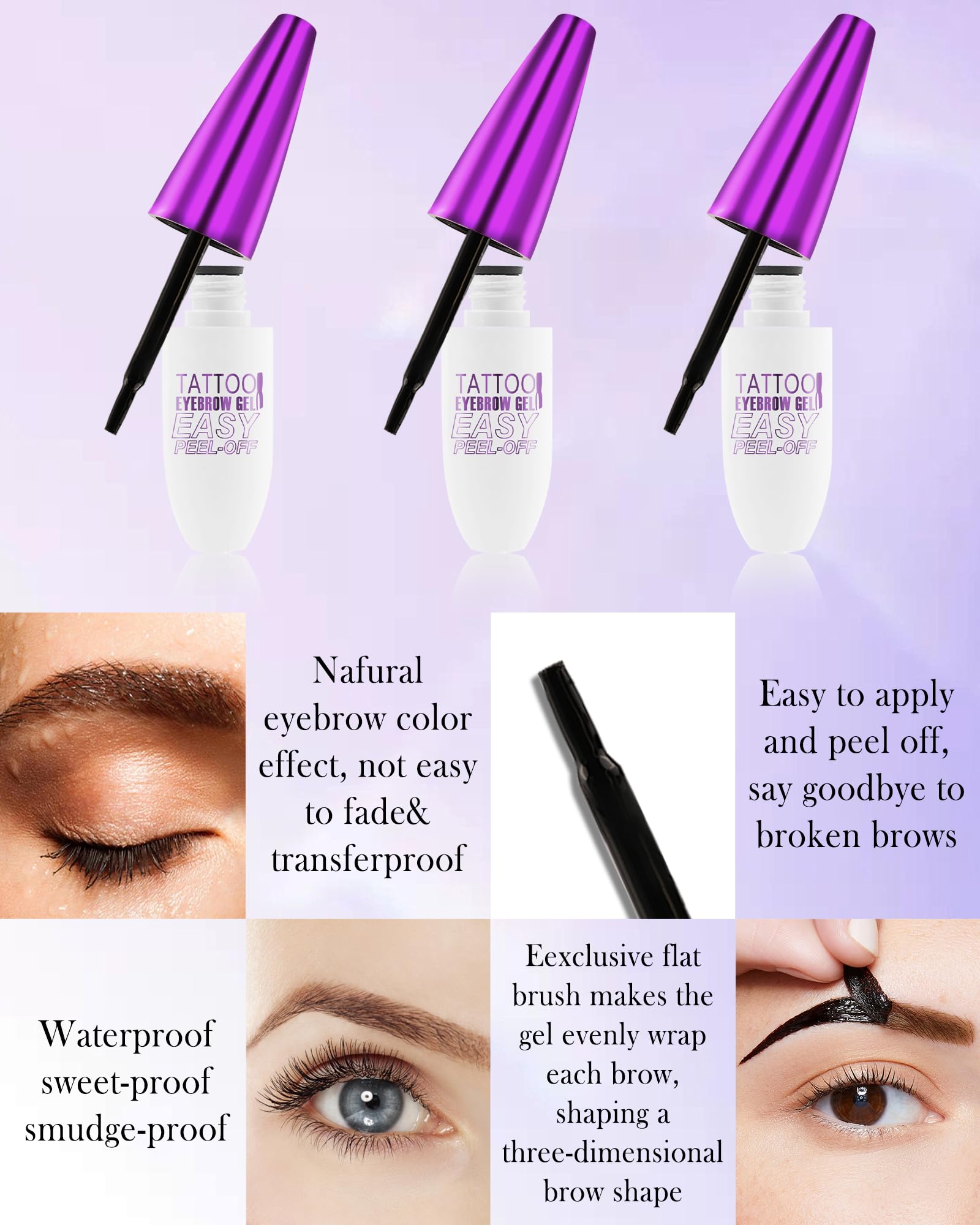 LYSdefeu gel-teinte-sourcils attente de vingt minutes couleur qui se révèle