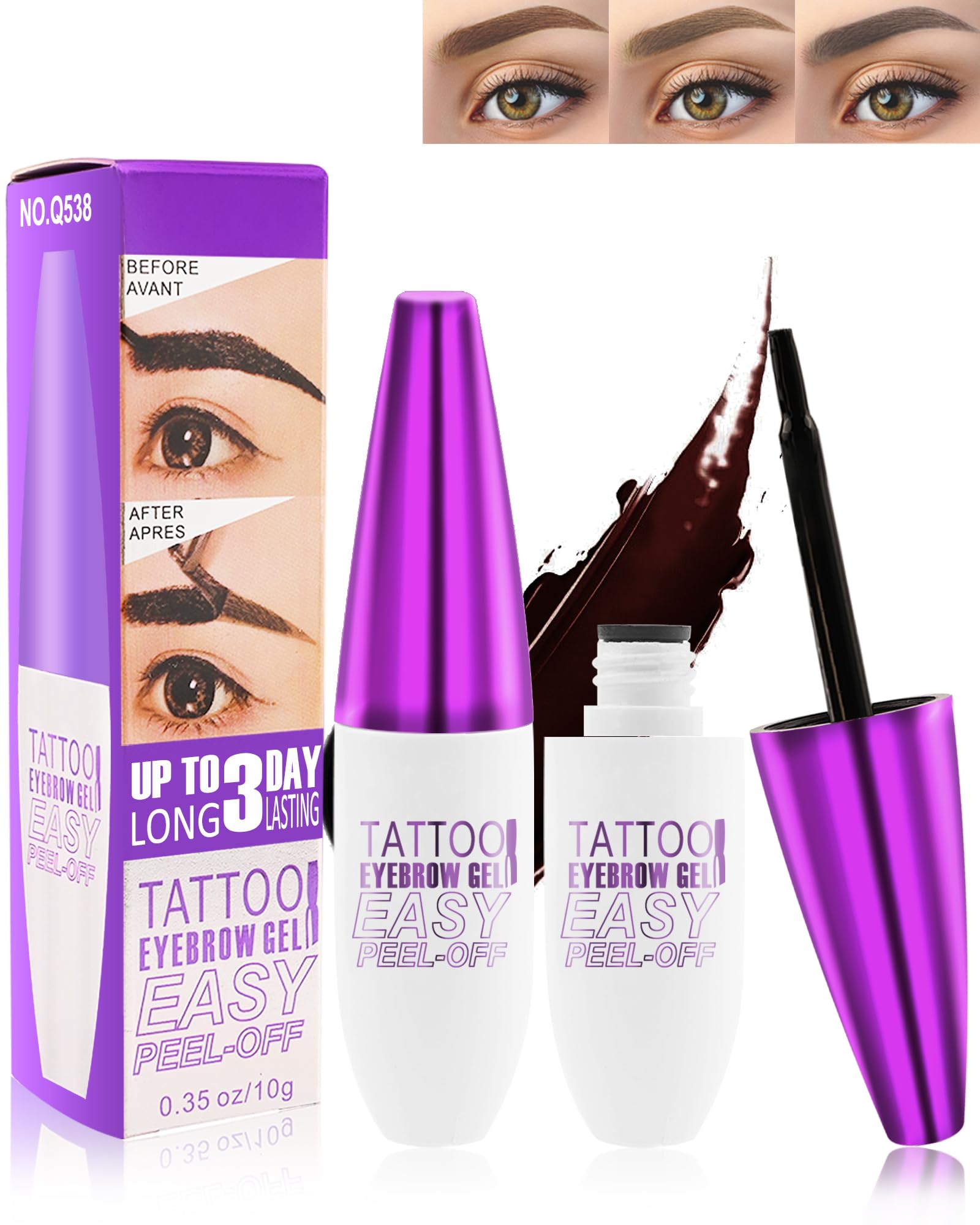 LYSdefeu gel-teinture-sourcils-a-retirer: application précise et tenue jusqu'à 3 jours.