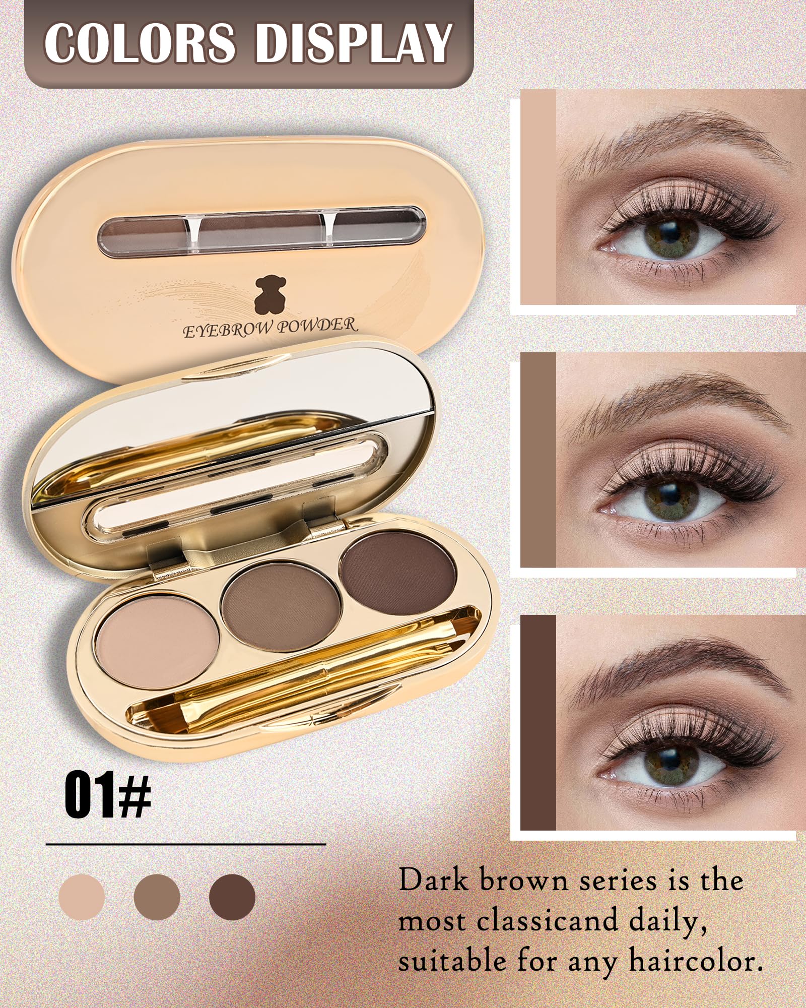 Outil sourcils brosse double-face pour une mise en forme précise