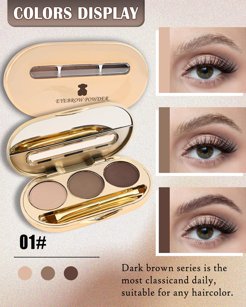 Outil sourcils brosse double-face pour une mise en forme précise