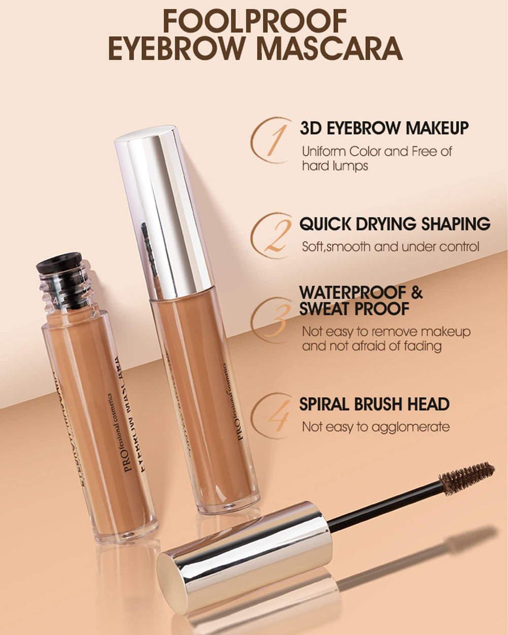 LYSdefeu gel teinté pour sourcils rasoir inclus pour retouches précises.